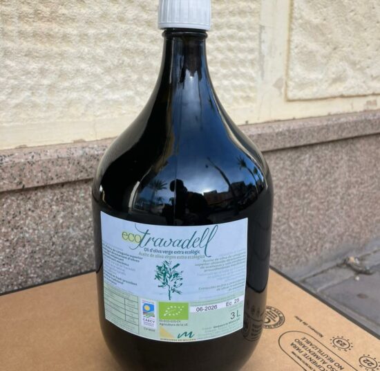 Extra Virgin Organic Olive Oil 3L   Glass bottle